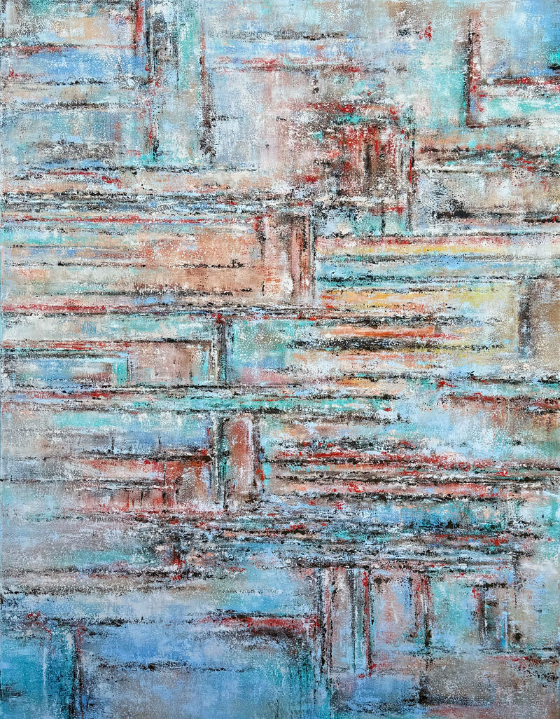 Tetris - Layers of Dusk - a Paintings by Maria Asanova